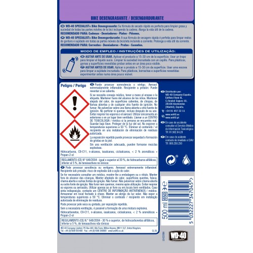 WD-40 Bike Desengrasante 500ml